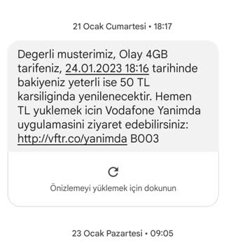 Vodafone Faturasız Olay 4 GB Tarifeme Yapılan Düzenli Zamlar