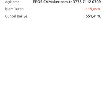Cvmaker.com.tr Hesabımdan İzinsiz Para Çekmiş