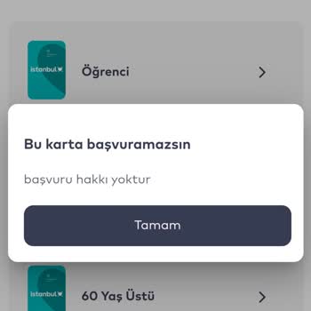 BELBİM (İstanbulkart) Kart Başvurusu Yapamama