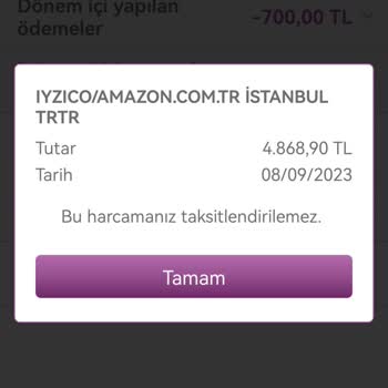 Enpara Sonradan Taksitlendirme Hakkı Vermiyor