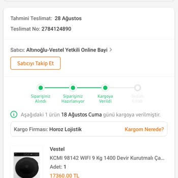 Trendyol'dan Aldığım Ürün Ortada Yok