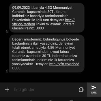 Vodafone Hizmetlerinden Memnun Değilim
