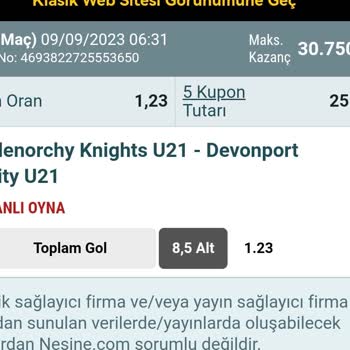 Nesine Skoru Yanlış Gösterdi