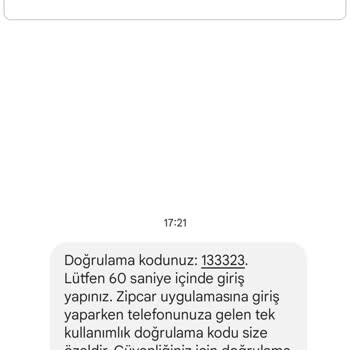 WhatsApp Zip Car Hesabımla İlgili Şüpheli Arama