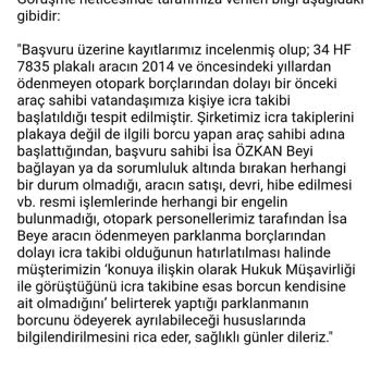 İspark Plakamda Ve Bana İcra Dosyası Açmış