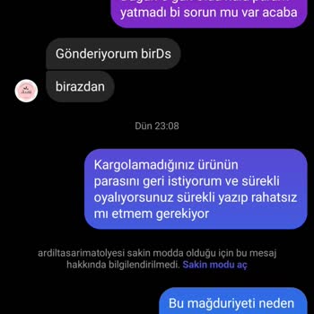 Ardil Tasarım Atölyesi Paramı Geri İade Etmediler