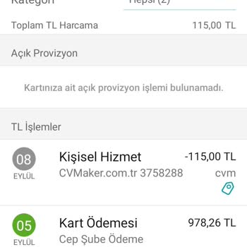 CV Maker Para Kesintisi