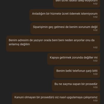 Trendyol Yemek Almadığını Hizmetin Ücret İadesi Yapılmadı
