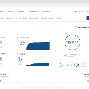 TurkNet İnternet Hızı Taahhüdünün Altında Kalıyor