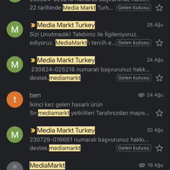 Media Markt'in Sürekli Hasarlı Ürün Göndermesi Ve Arkasında Durmaması