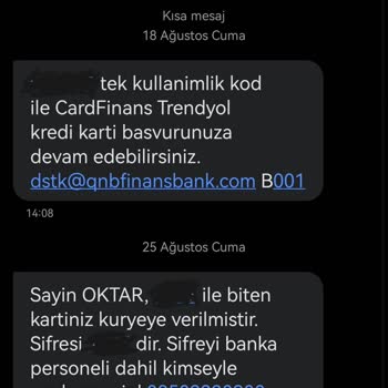 QNB Finansbank Trendyol Kartı Kurye Süreci