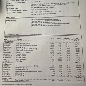 2020 Audi A5 Tahrik Arızası