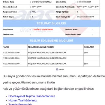 Aras Kargo Arastan Kargom Gelmiyor