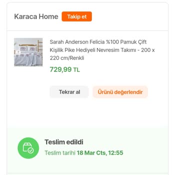 Karaca Home Nevresim Takımı Rengi Soldu
