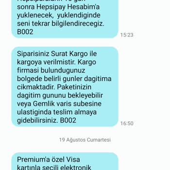 Sürat Kargo Gemlik Şubesi Elindeki Ürünümü 15 Gün Sonra Teslim Etti