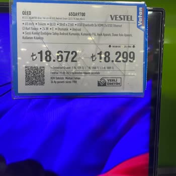 Vatan Bilgisayar'ın Hukuksuzca Etiket Ve Kasa Fiyatının Farklı Olması