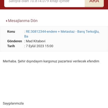 Nadir Kitap'tan Umulmadık Davranış