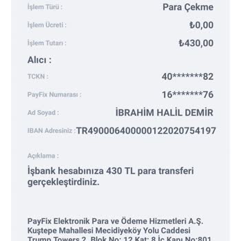 PayFix Paramı Geri Verin