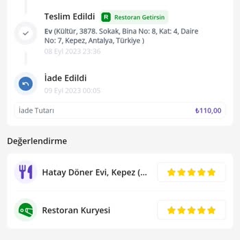 Getir Sipariş İadesi Yapıldı Lakin Ücret Geri Ödenmedi