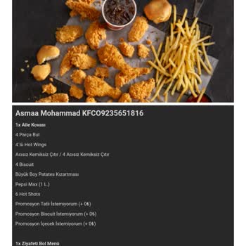 KFC İptal Sonra Parayı İade Etmemek