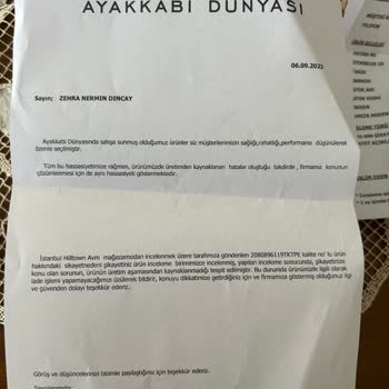 Ayakkabı Dünyası'ndan Alınan Skechers Marka Ayakkabıda Sorun Var.