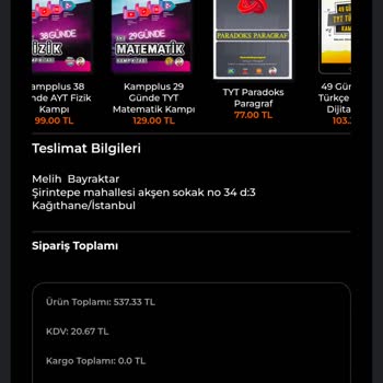 Tonguç Akademi Yanlış Ve Eksik Gönderim
