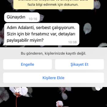 WhatsApp Yabancı Numaralardan Gelen İş Teklifi Mesajları