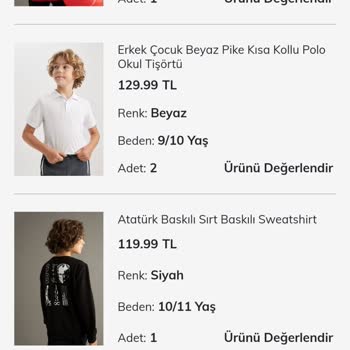 DeFacto Tarafından Gelmeyen Ürünler