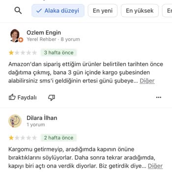 Aras Kargo Teslim Edilmeyen Kargo