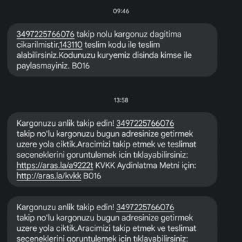 Aras Kargo'nun Teslimat Yapmaması