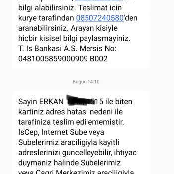 Maximum Kart Adres Hatası