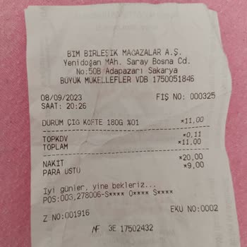 BİM Çiğköfte Kusma İshal