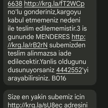 Aras Kargo Menderes Teslim Etmeme Sorunu