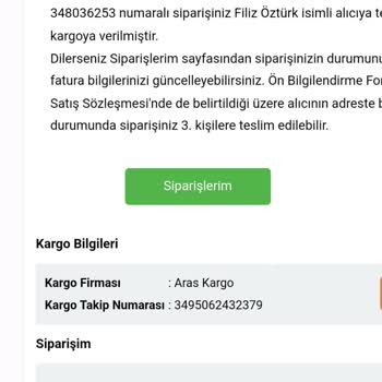 Aras Kargo Kargom Elime Ulaştı Görünüyor Ama Ulaşmadı.