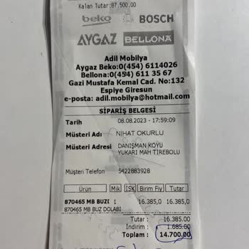 Beko Buzdolabı Yanlış Göndermeleri.