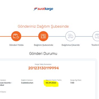 Sürat Kargo 'Caddebostan Şubesi' Gönderimi Ulaştırmadı
