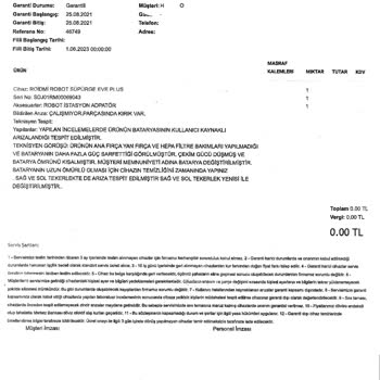 Roidmi Robot Süpürgenin Servis Kaynaklı Arızası