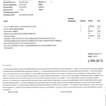 Roidmi Robot Süpürgenin Servis Kaynaklı Arızası