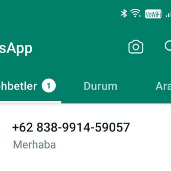 WhatsApp Endonezya Alan Kodlu Şüpheli Numara