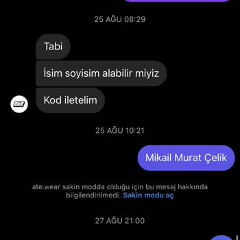 Atewear Satıcı Mesajlarıma Bakmıyor Yanlış Ürün Gönderildi