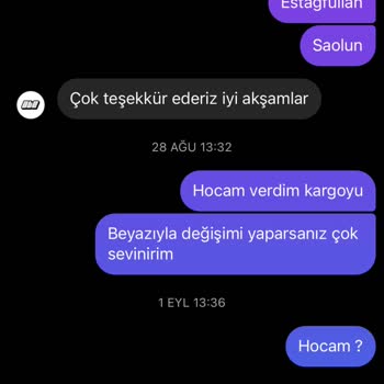 Atewear Satıcı Mesajlarıma Bakmıyor Yanlış Ürün Gönderildi