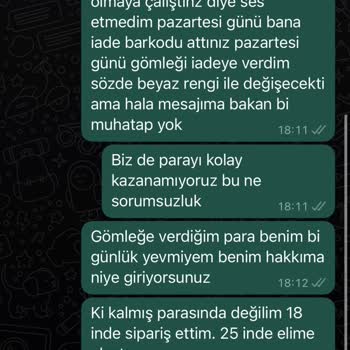 Atewear Satıcı Mesajlarıma Bakmıyor Yanlış Ürün Gönderildi