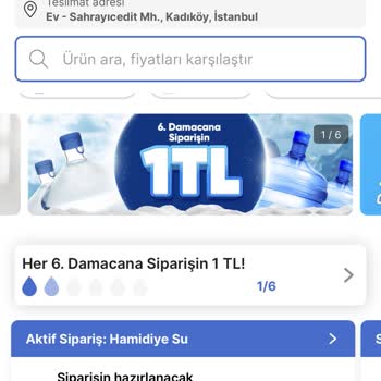Hepsiburada-Hamidiye Su Sipariş Süresi
