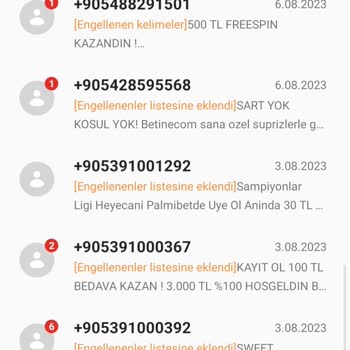 Turkcell Bahis Sitelerinden Mesajlar