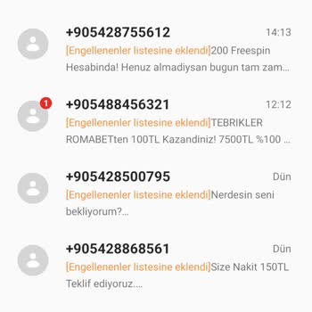 Turkcell Bahis Sitelerinden Mesajlar