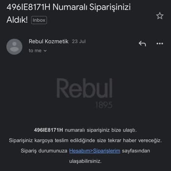Rebul Elime Ulaşmayan Sipariş