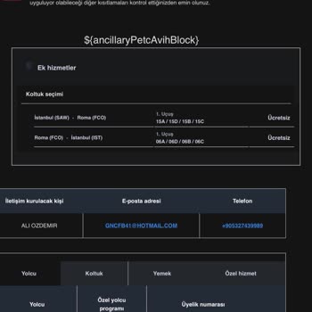 THY Sebepsiz Koltuk Değişimi