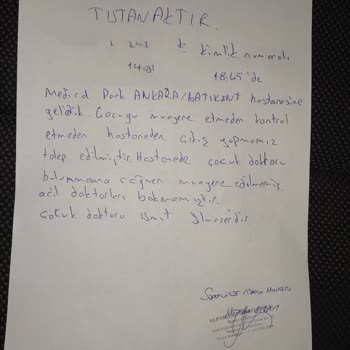 Medical Park Hastanesi Hastane Muayene Etmedi