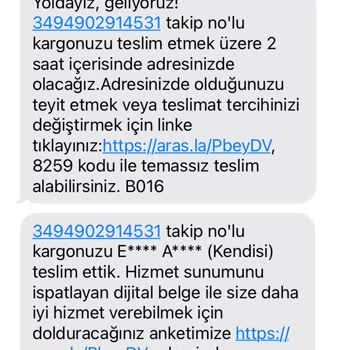 Aras Kargo Teslim Etmediği Ürünün Teslim Edilmiş Olarak Gösterilmesi