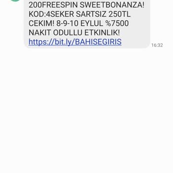 Vodafone Bahiscom Spam Mesajlar